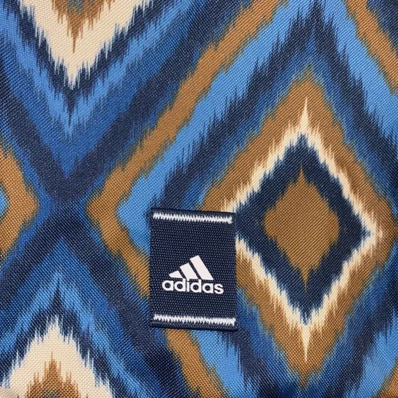 Adidas Blue and Brown Patterned Tote Bag - Picture 4 of 6
